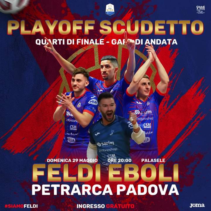 EBOLI:PlayOff Calcio a 5 Serie A tra Feldi e Petrarca Padova