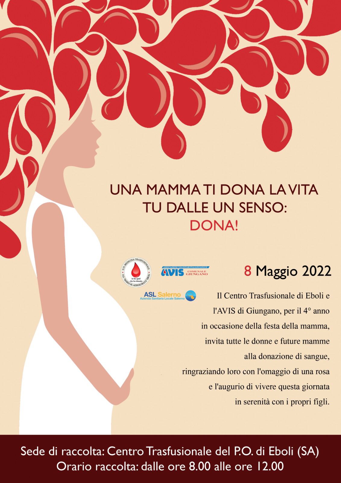 EBOLI. “FESTA DELLA MAMMA” 2022: DONAZIONE DI SANGUE IN ONORE DELLA DONATRICE DI VITA AL P.O. CITTADINO