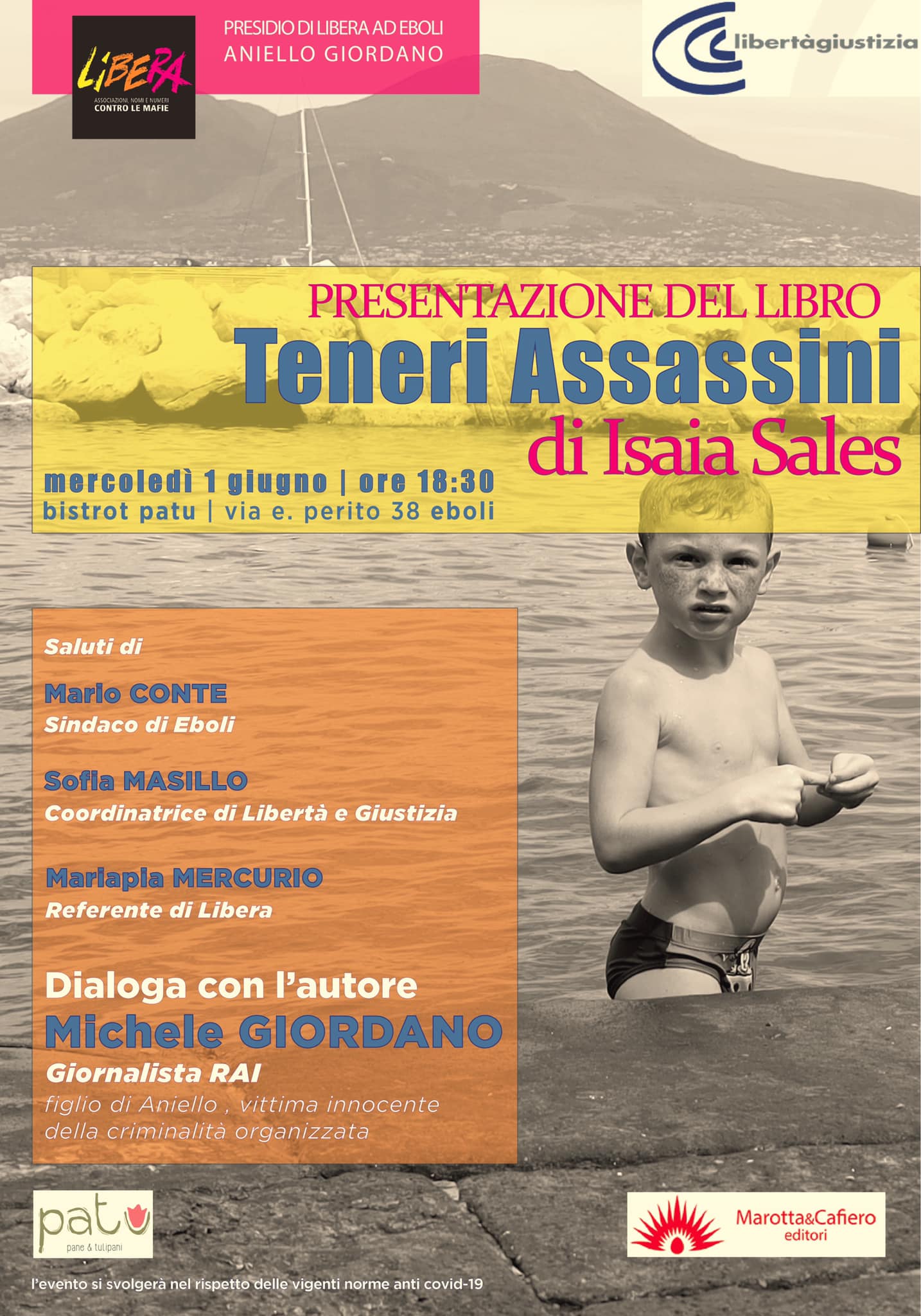 A Eboli la presentazione del libro di Isaia Sales “Teneri assassini. Il mondo delle babygang a Napoli”